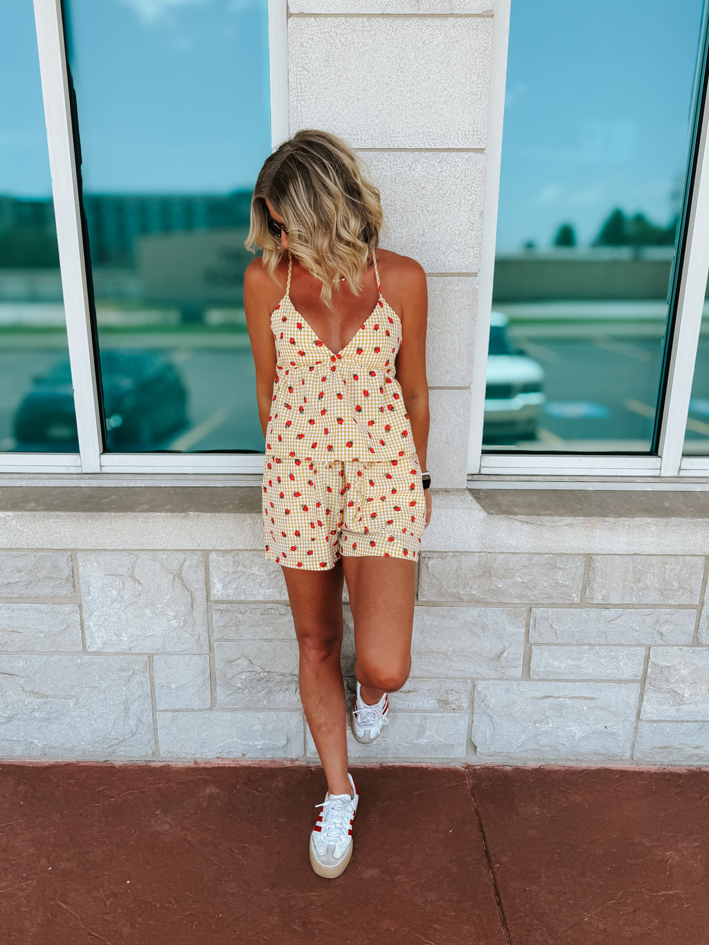 Strawberry Gingham Set