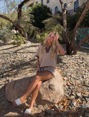 Desert Sand Polo Sweater