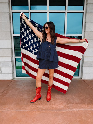 Cozy American Flag Blanket