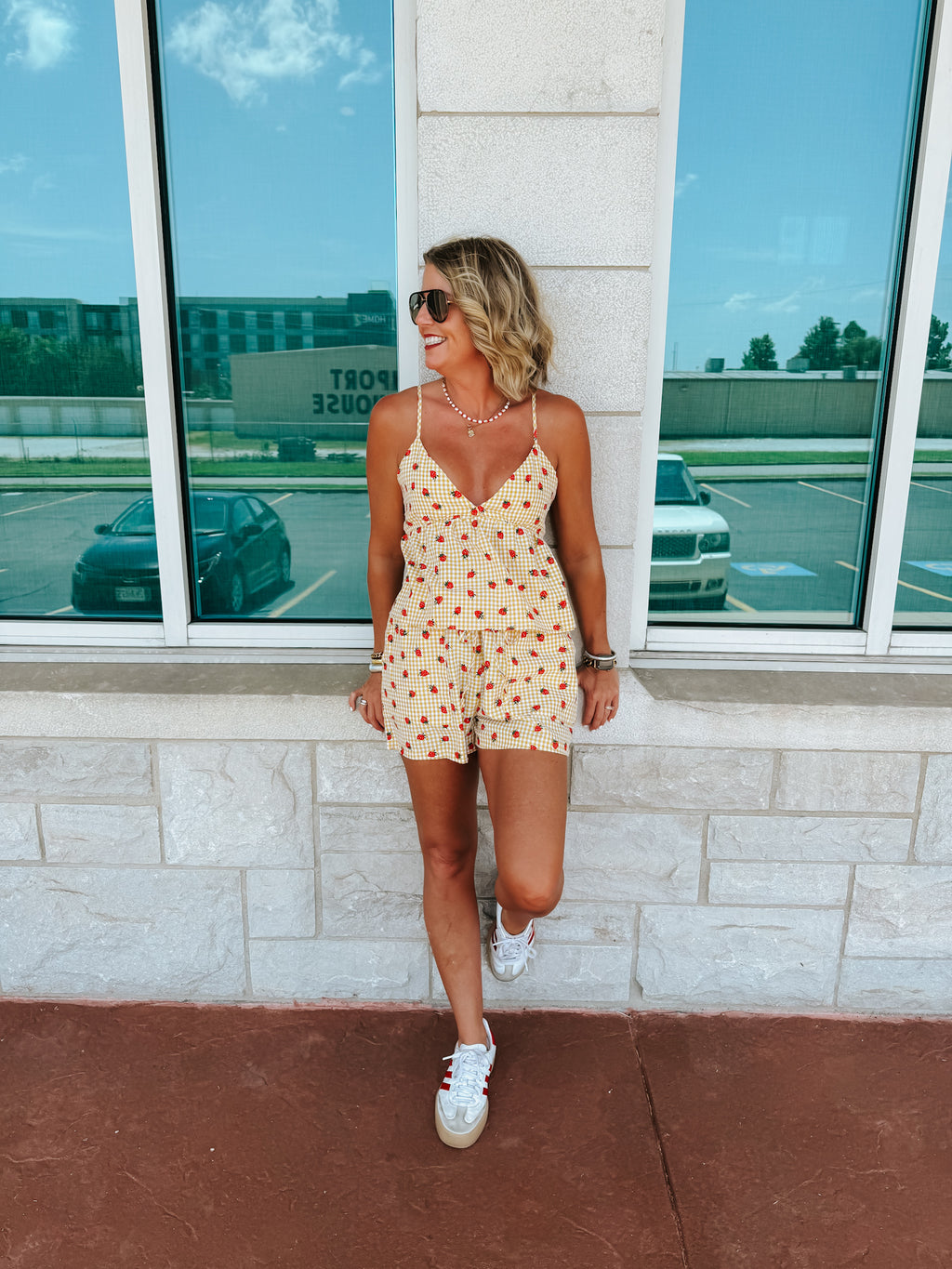 Strawberry Gingham Set