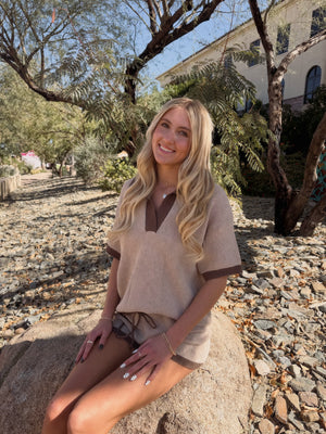 Desert Sand Polo Sweater