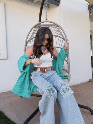 Solana Striped Floral Denim