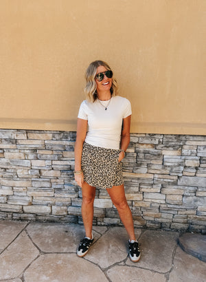 Parker Leopard Skort