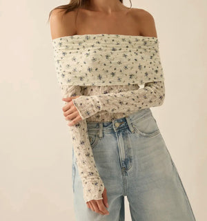 Bleu Floral Bodysuit