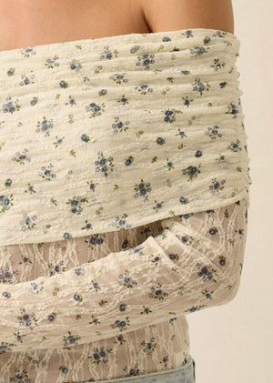 Bleu Floral Bodysuit