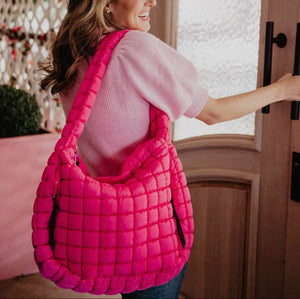 Oversized Quilted Puffer Tote