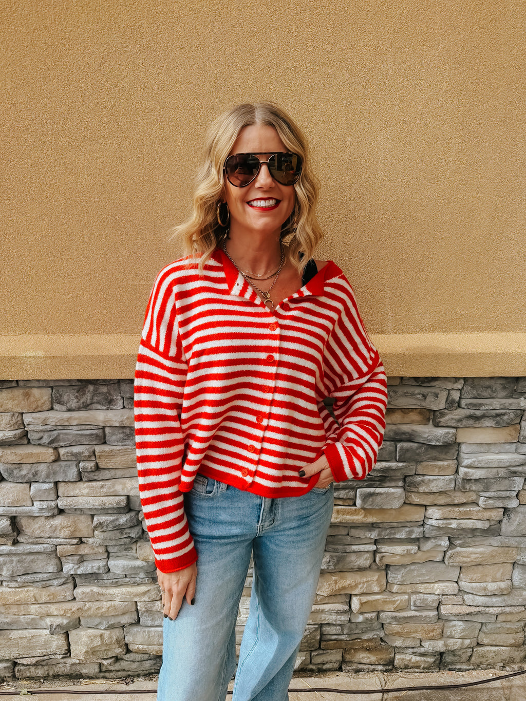 Holiday Stripes Cardi