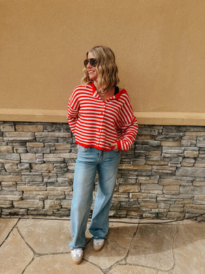 Holiday Stripes Cardi