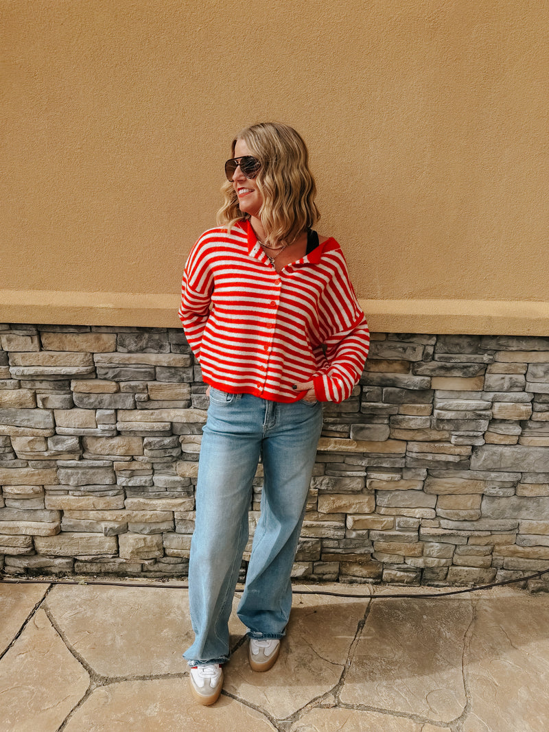 Holiday Stripes Cardi