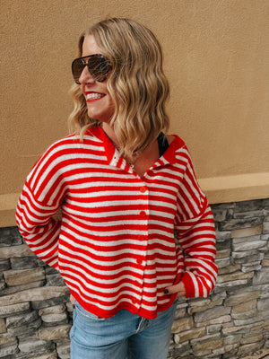 Holiday Stripes Cardi
