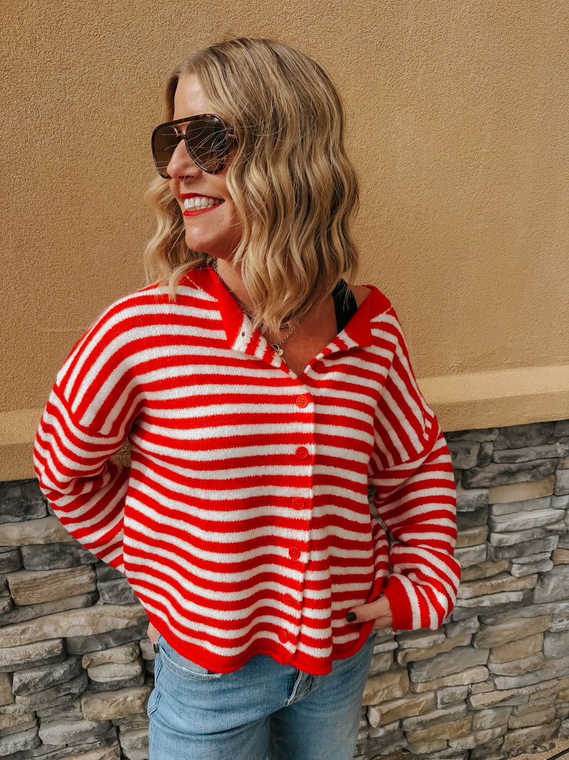 Holiday Stripes Cardi