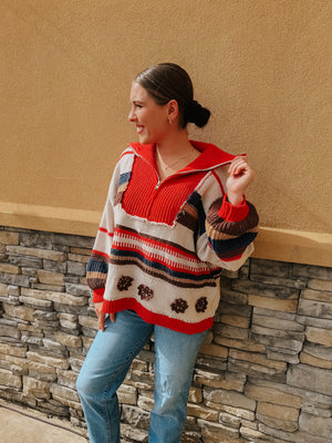 Grahm Knitted Zip Pullover