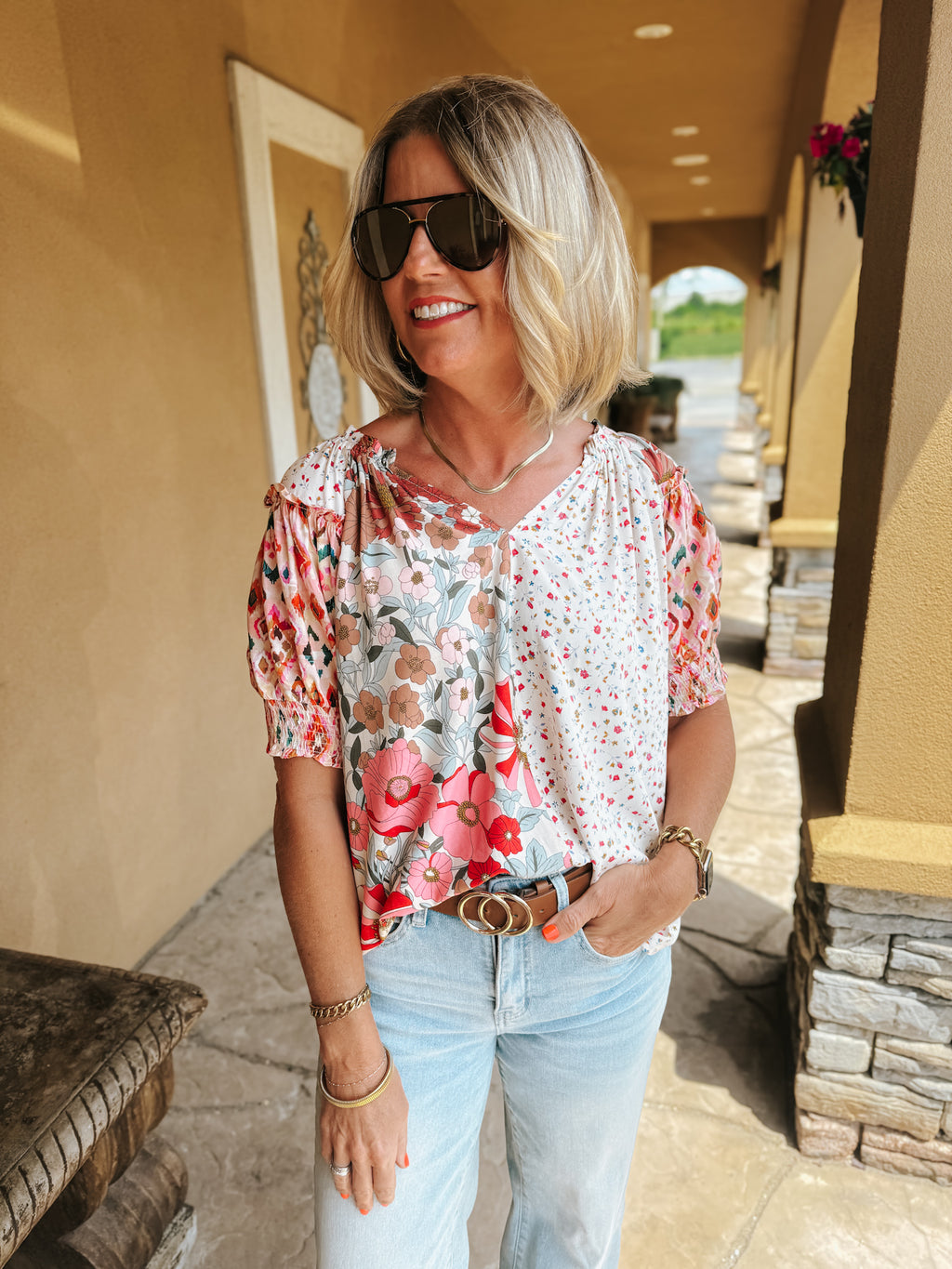 Mix Match Rose Floral Top