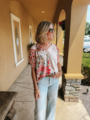 Mix Match Rose Floral Top