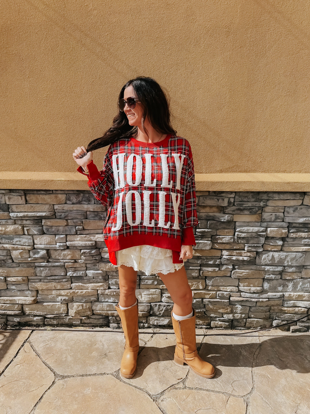 Holly Jolly Plaid Pullover