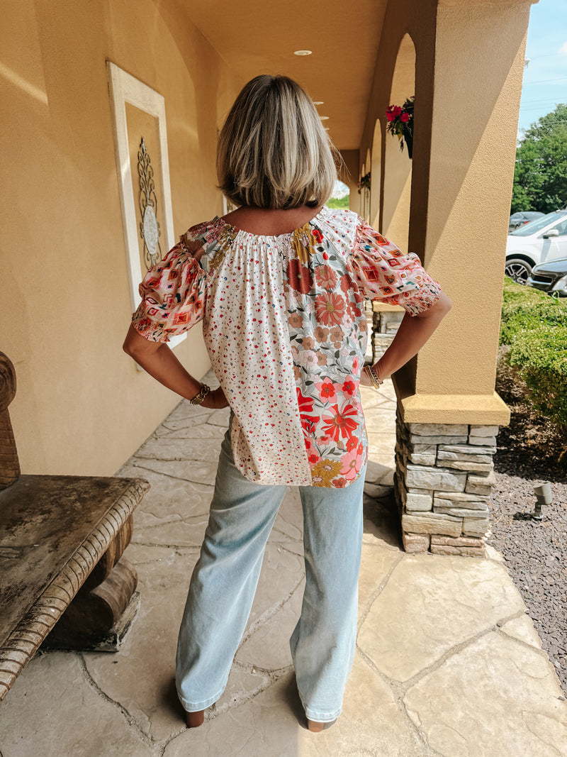 Mix Match Rose Floral Top