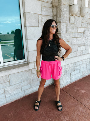 Cargo Fuchsia Pocket Shorts