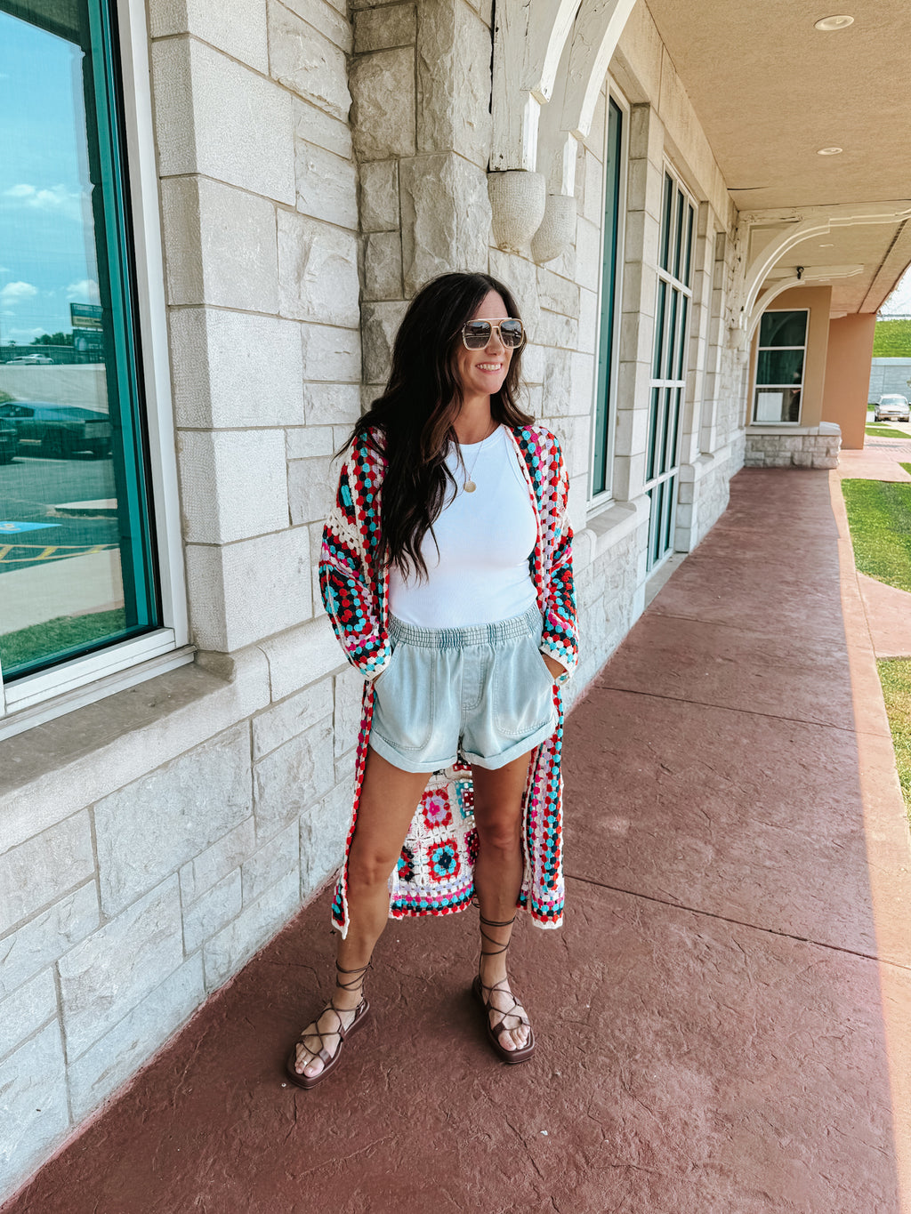 Perfect Day Crochet Cardigan - ONE SIZE