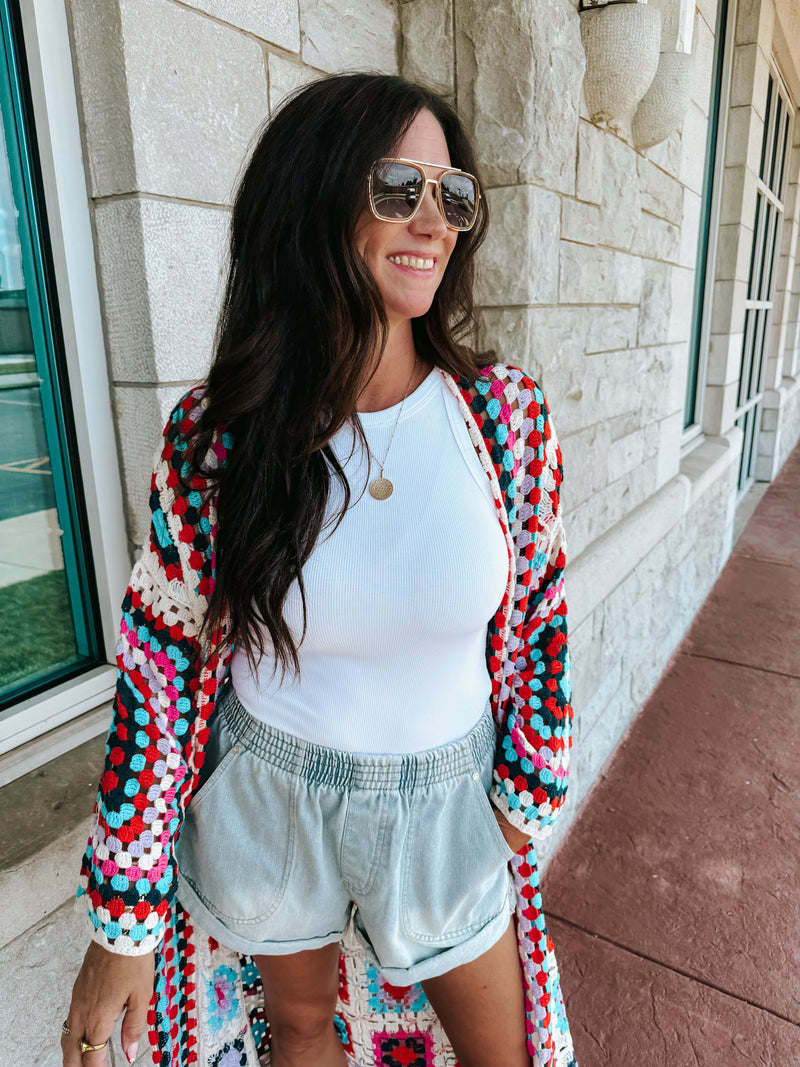 Perfect Day Crochet Cardigan - ONE SIZE