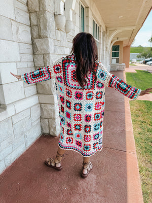 Perfect Day Crochet Cardigan - ONE SIZE