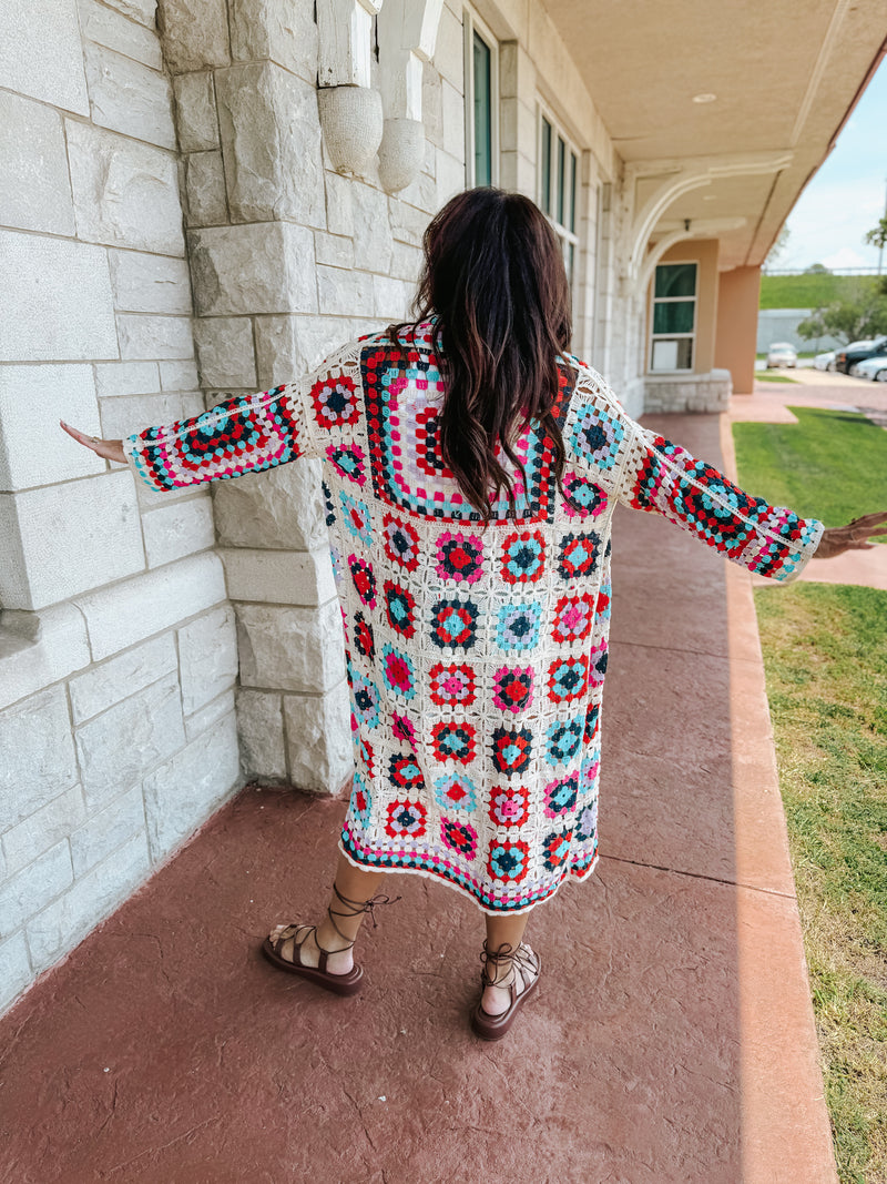 Perfect Day Crochet Cardigan - ONE SIZE