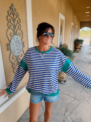 Easy Afternoon Striped Top
