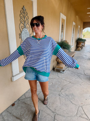 Easy Afternoon Striped Top