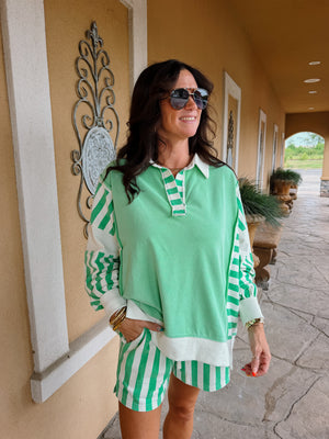 Sightseer Green Striped Set