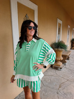 Sightseer Green Striped Set