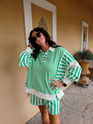 Sightseer Green Striped Set