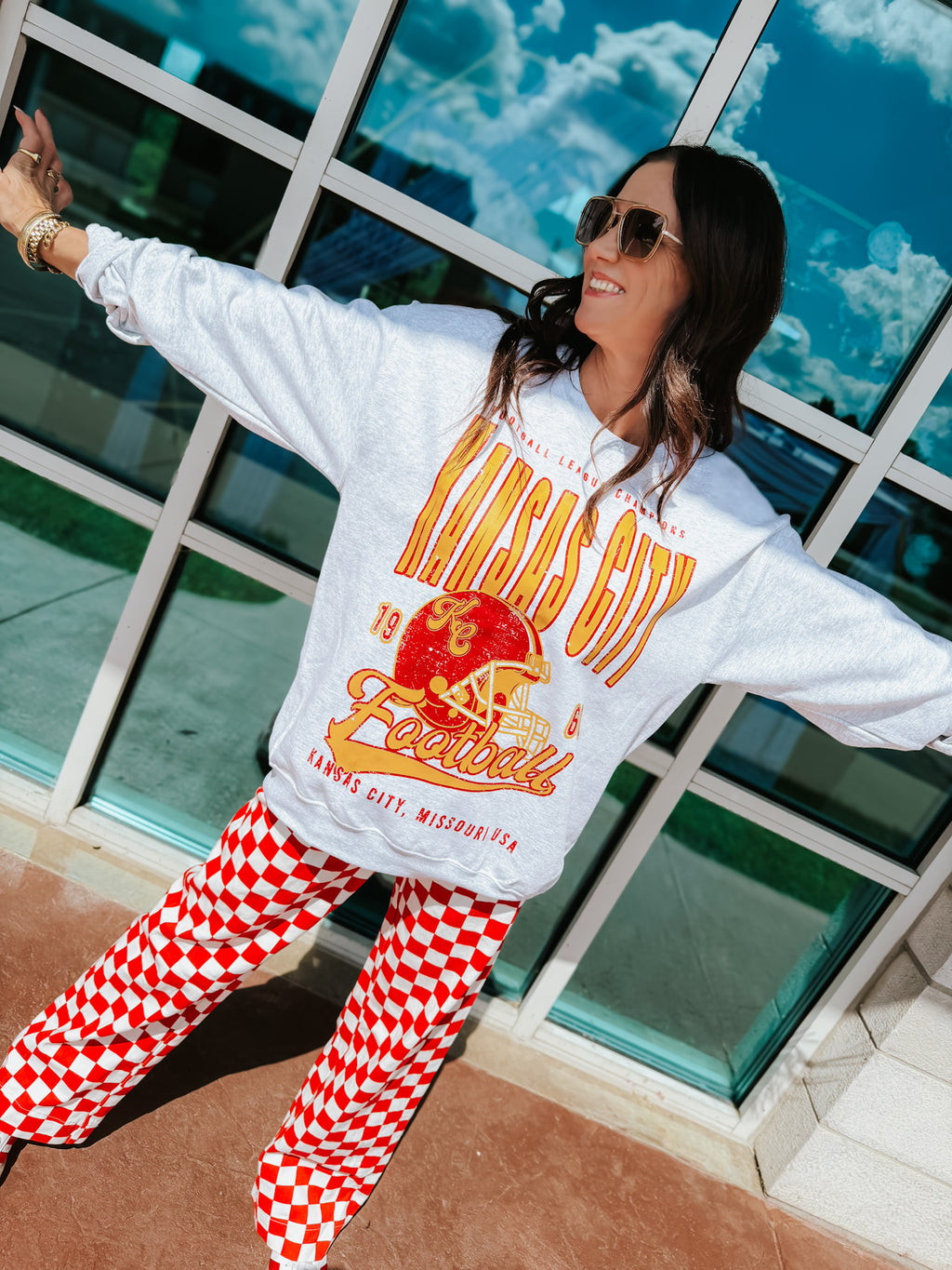 Demi Red Check Pants