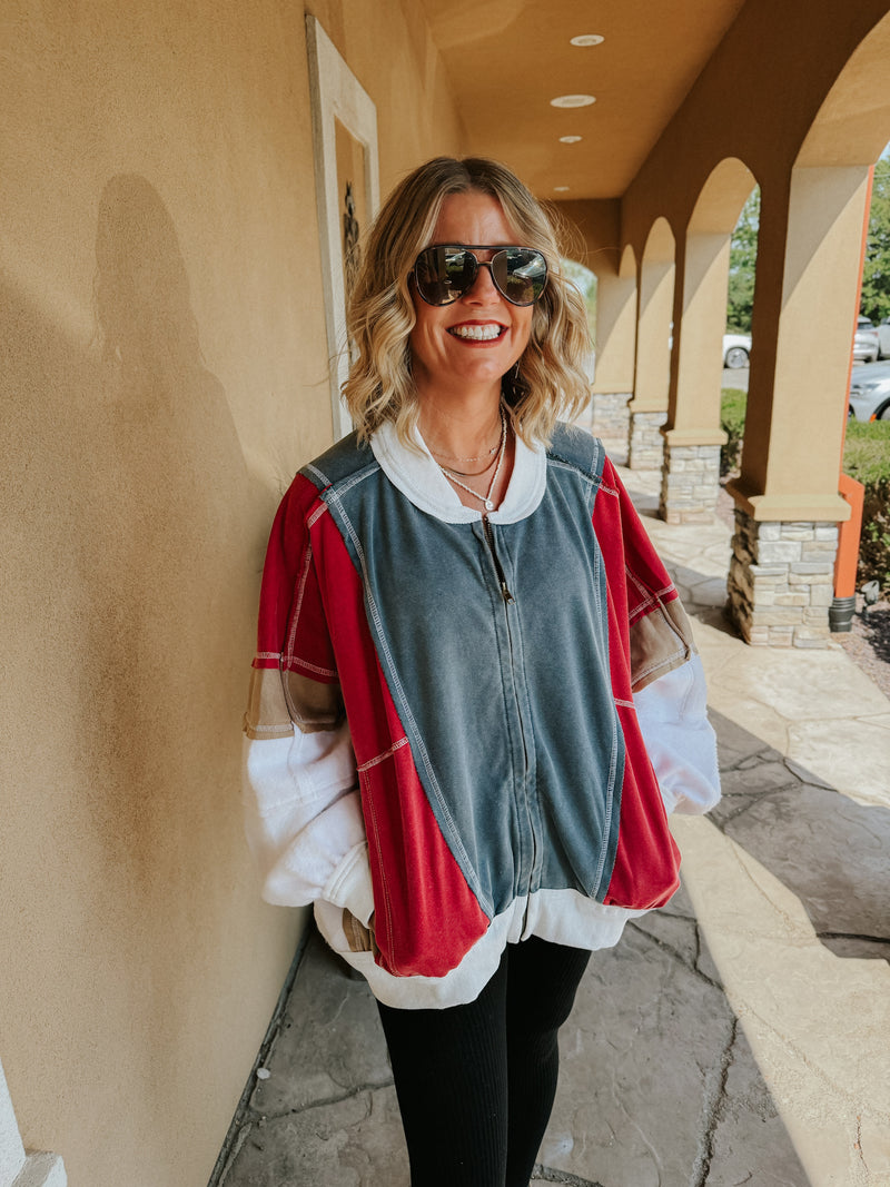 Gilmore Color block Zip Up