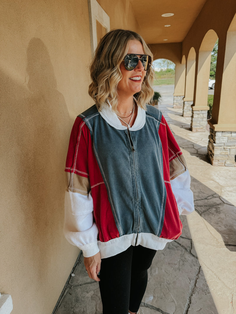 Gilmore Color block Zip Up