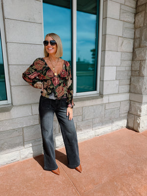 Rhodes Floral Flutter Top