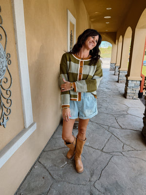 Auggie Wide Striped Sweater