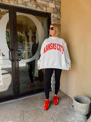 Kansas City Reversible Mock Neck Sweatshirt