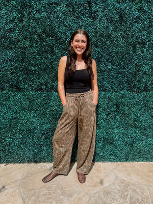 Cancelled Plans Leopard Pants