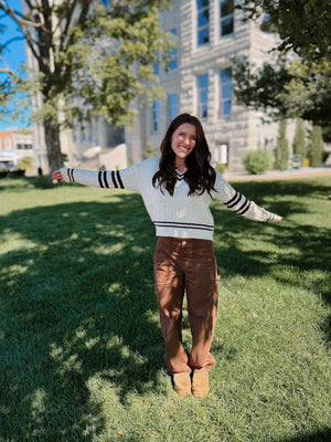 Varsity Cream Sweater