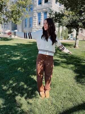 Varsity Cream Sweater