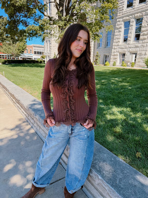 Mulberry Ruffle Top