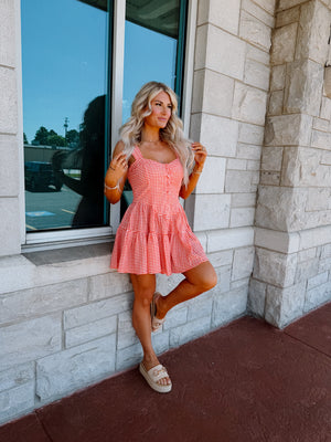 Mama Rands Checkered Tomato Romper