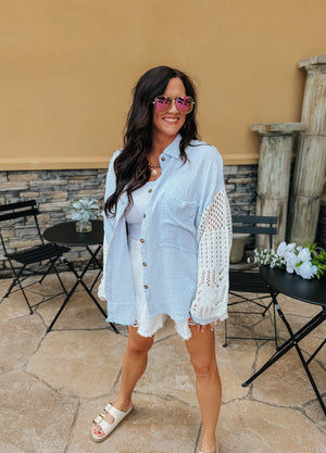 Cloud Crochet Long Sleeve Top