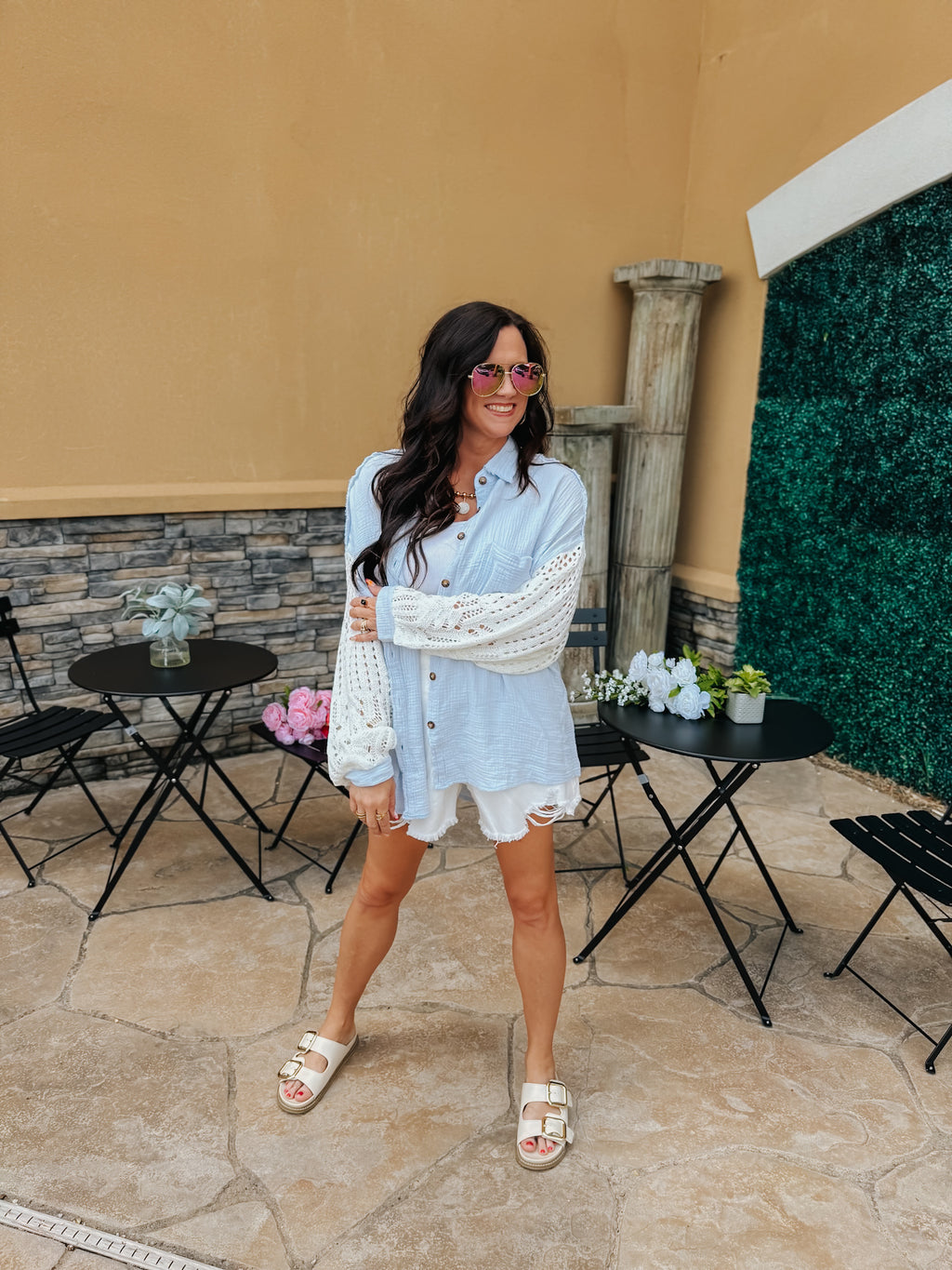 Cloud Crochet Long Sleeve Top
