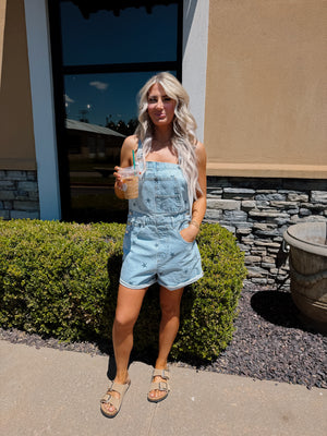 Mama Rands Star Denim Short Overalls