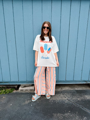 All American Striped Wide Leg Pants