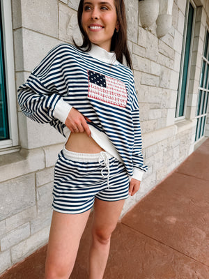 Justice Striped Shorts
