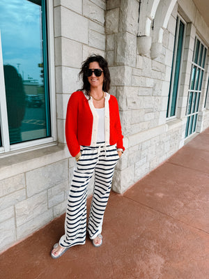 Ahoy Navy Striped Pants