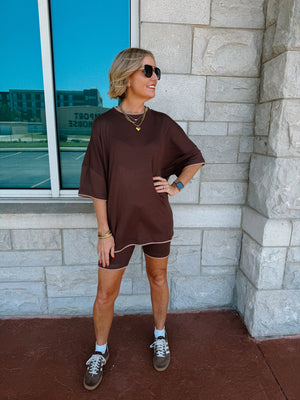 Cozette layered set - brown & tan