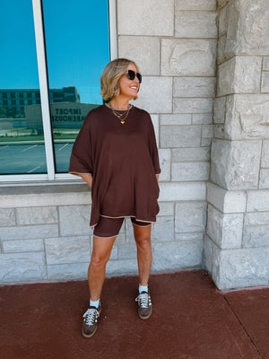 Cozette layered set - brown & tan