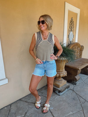 Monique Striped Knit Tank